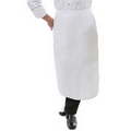 F24N Most Popular White Full Bistro Apron w/ No Pocket